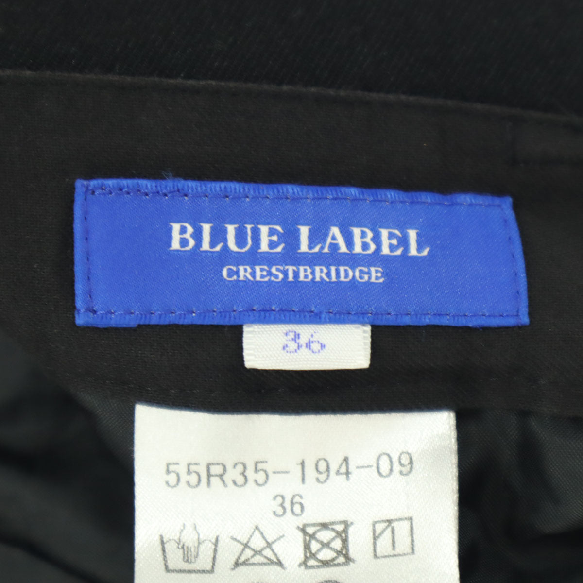 BLUE LABEL ブルーレーベル スラックスパンツ 36 ブラック バーバリー レディース