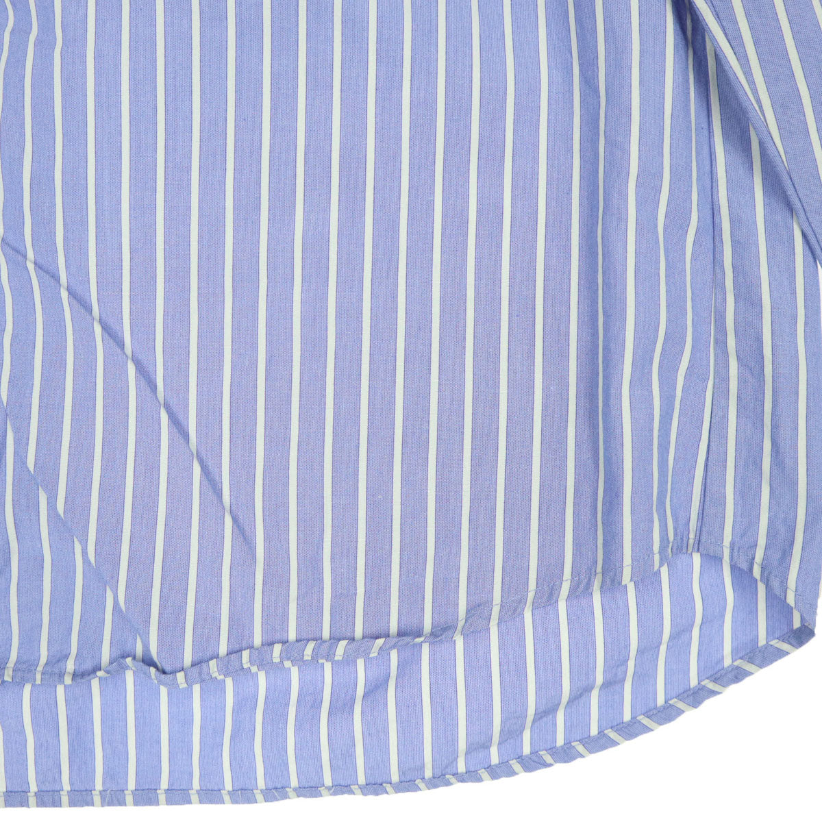 美品 Sarahwear サラウェア ストライプ柄 長袖 ブラウス 2 ブルー コットンシャツ レディース