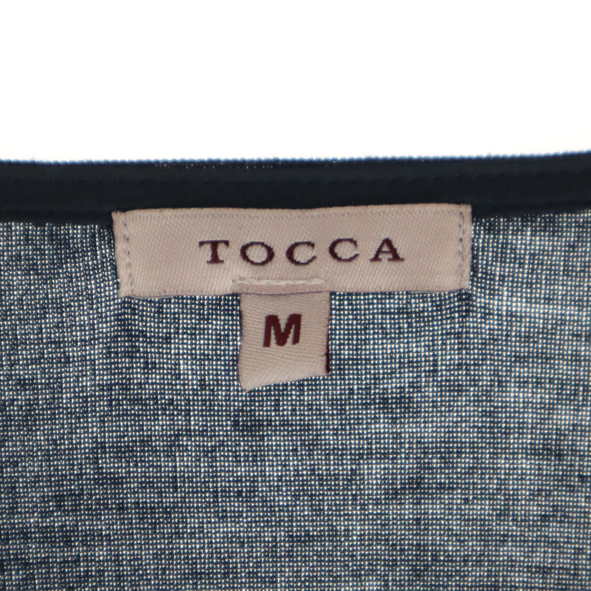 美品 TOCCA トッカ 日本製 長袖 ロング カーディガン M ネイビー系 レディース