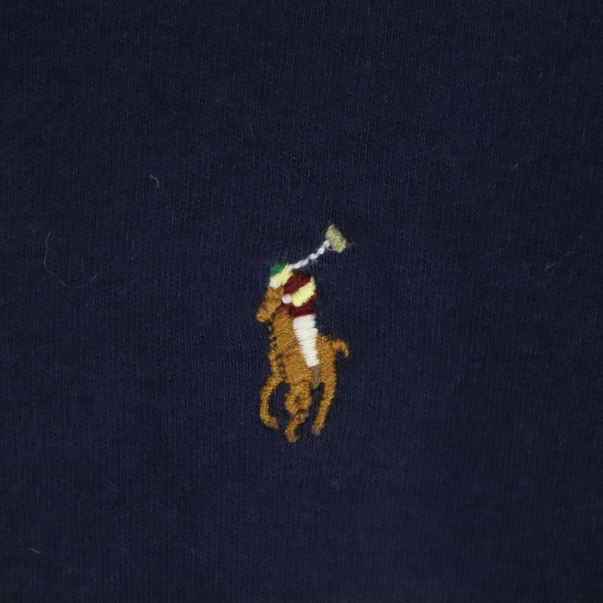 POLO RALPH LAUREN ポロラルフローレン ワンポイントロゴ 長袖 ハーフジップ Tシャツ M ネイビー ロンT キッズ