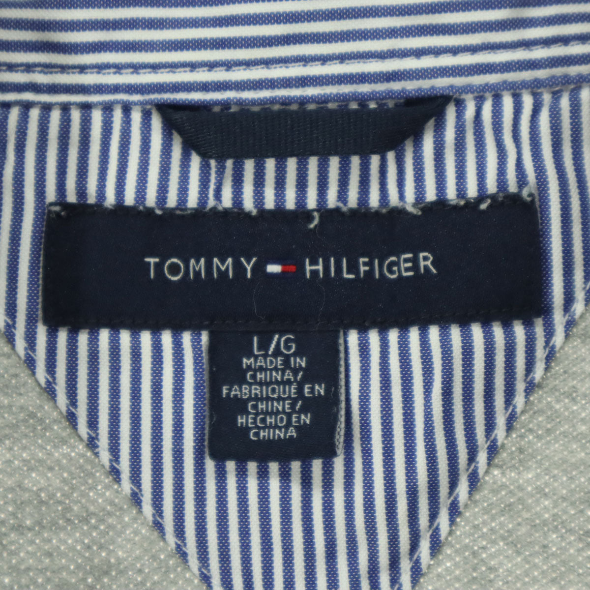 TOMMY HILFIGER トミーヒルフィガー 半袖 ポロシャツ L グレー メンズ