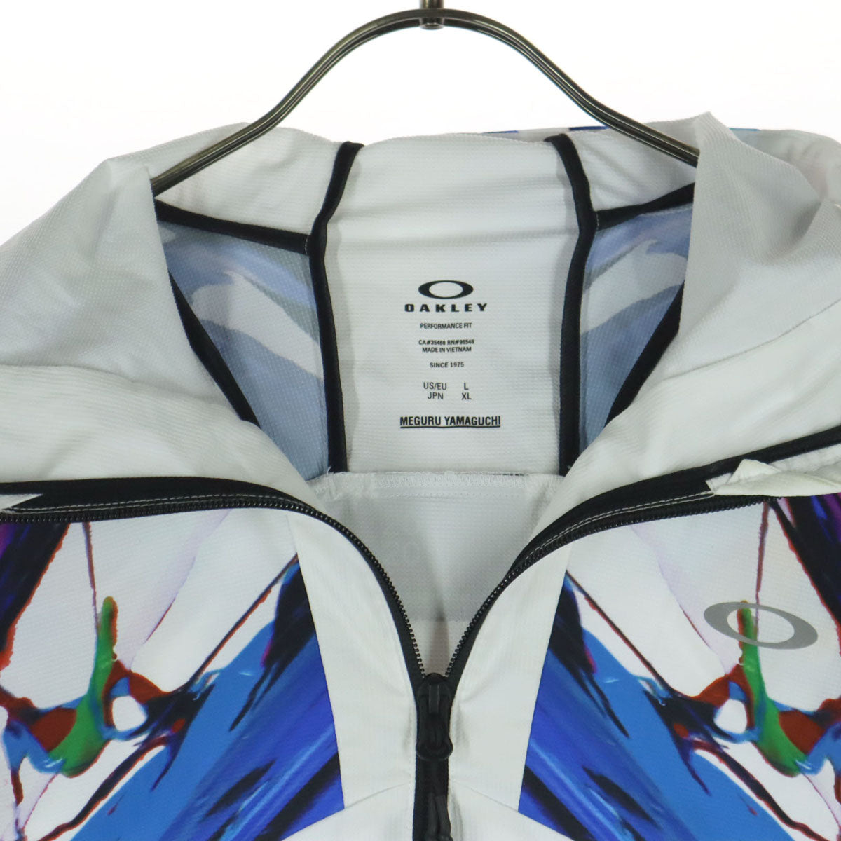 OAKLEY オークリー 山口歴 東京五輪限定 マルチカラー 長袖 ジップジャケット XL ホワイト系 フーディー メンズ