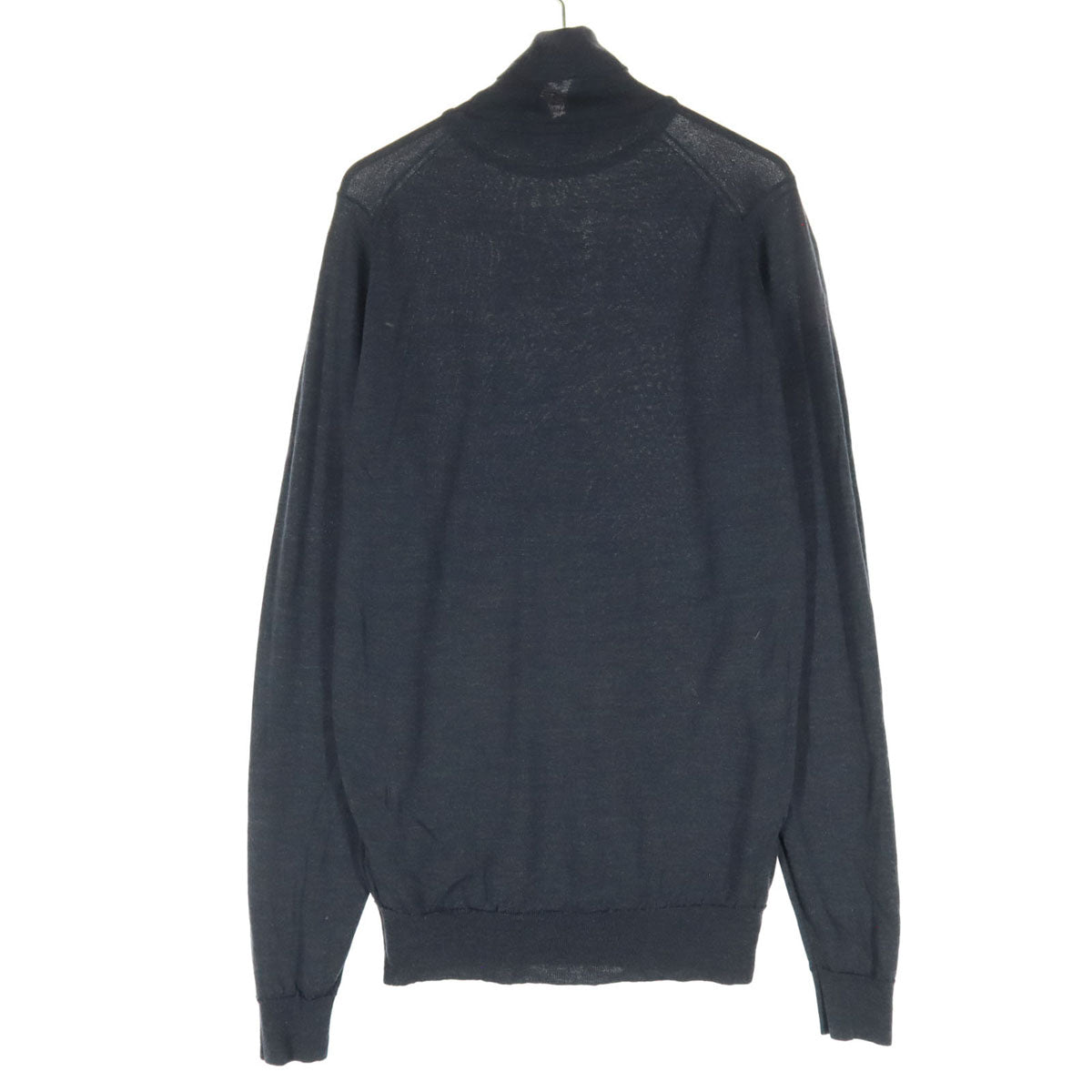 JOHN SMEDLEY ジョンスメドレー イギリス製 長袖 タートルネック セーター M ブラック系 メンズ
