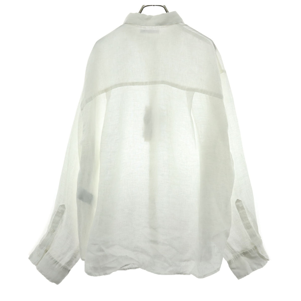 未使用 Mila Owen ミラオーウェン 25SS 長袖 オーバーサイズ リネンシャツ F ホワイト 09WFB251040 フレンチリネン メンズ