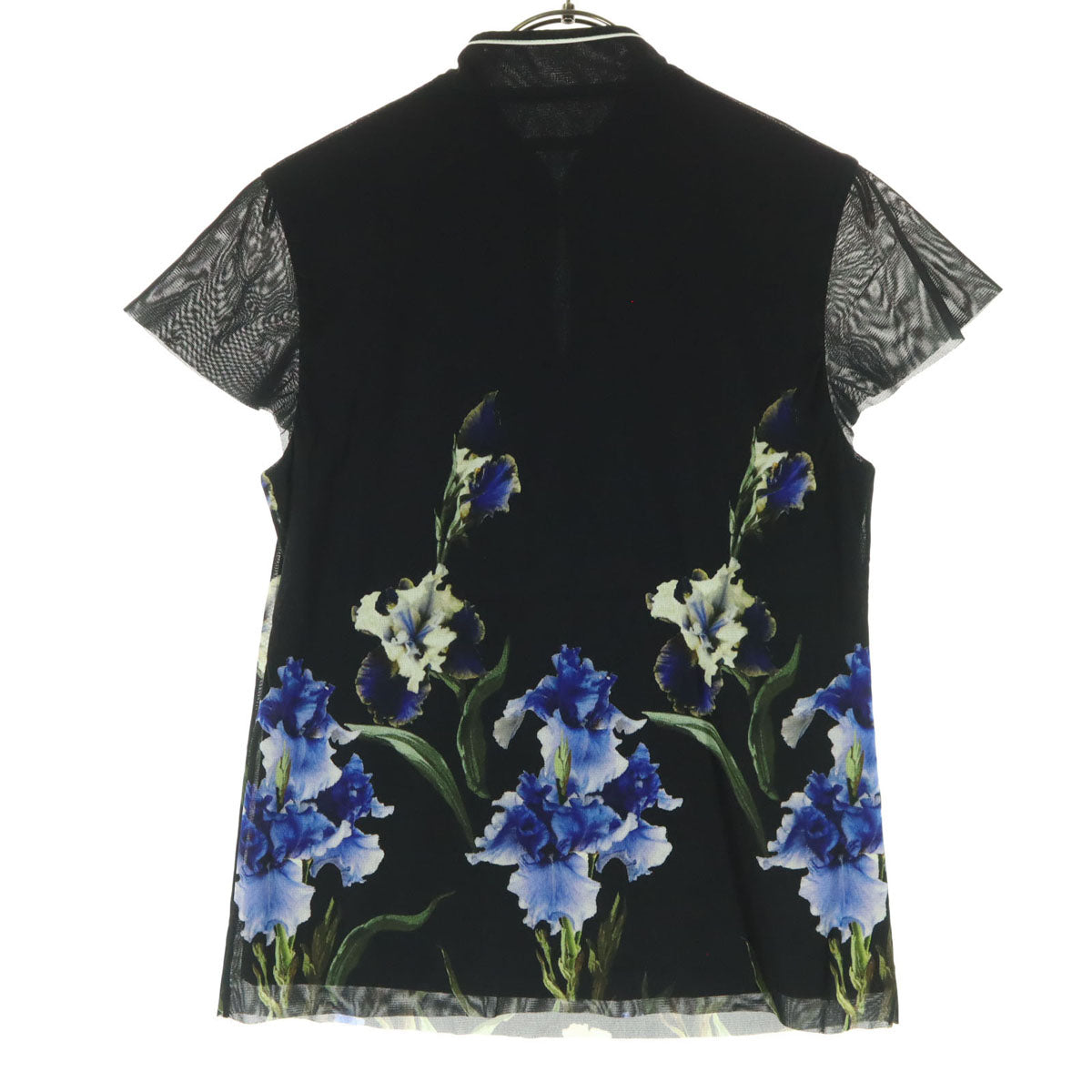 美品 VIVIENNE TAM ヴィヴィアンタム 日本製 花柄 半袖 Tシャツ 42 ブラック レディース