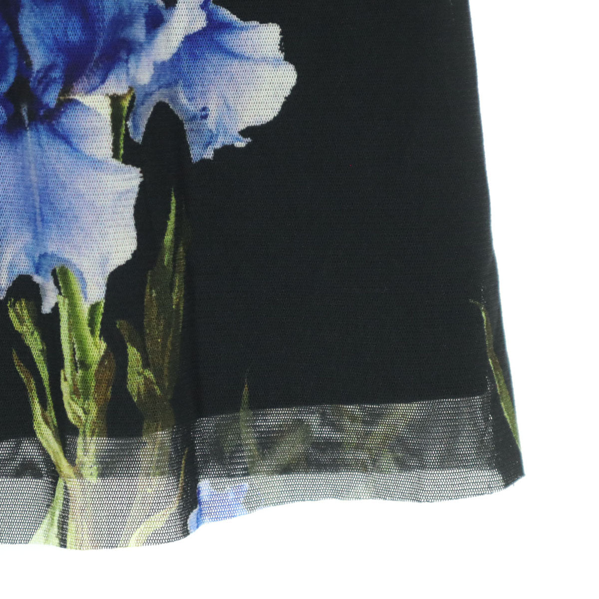 美品 VIVIENNE TAM ヴィヴィアンタム 日本製 花柄 半袖 Tシャツ 42 ブラック レディース