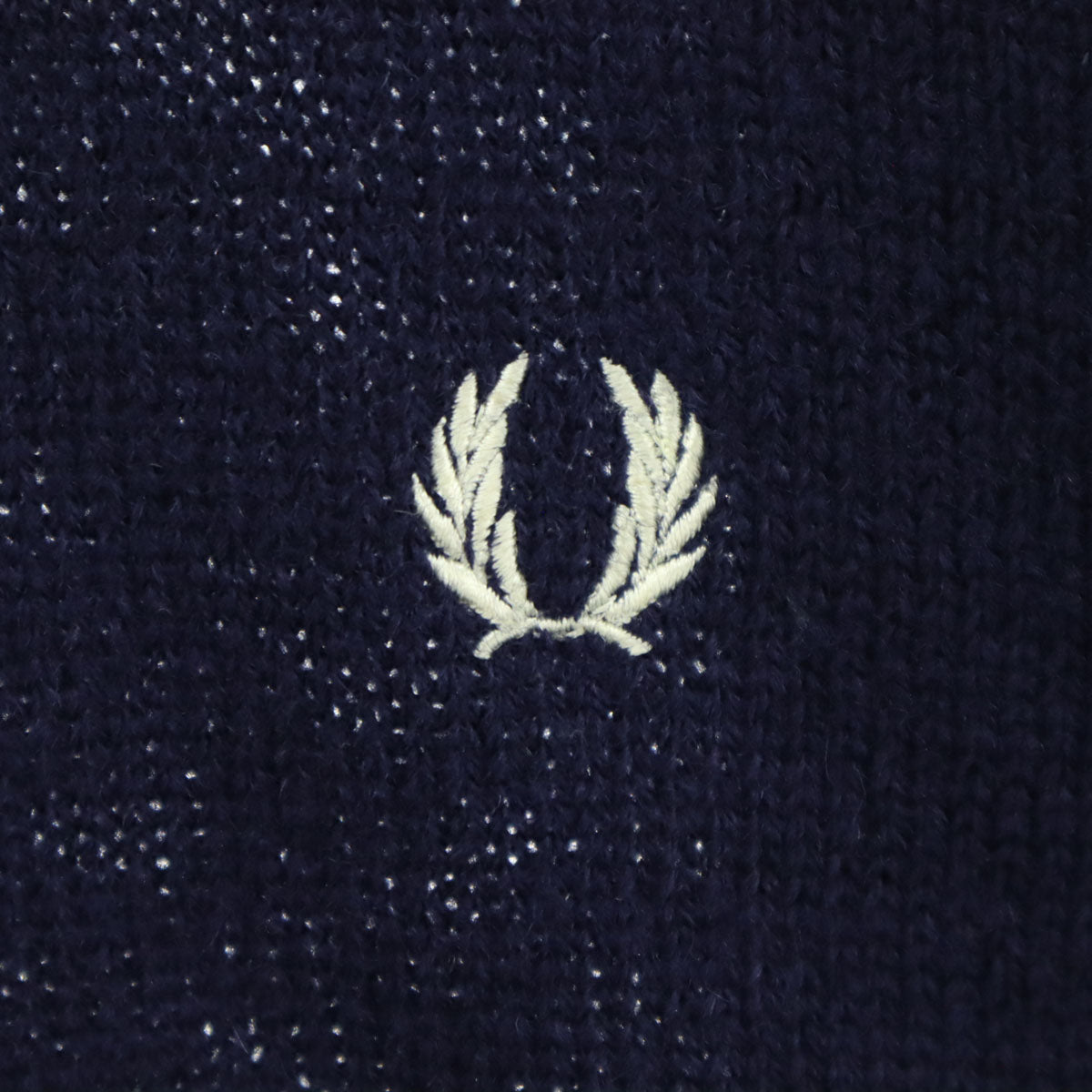 FRED PERRY フレッドペリー ワンポイント 長袖 ニット M ネイビー メンズ