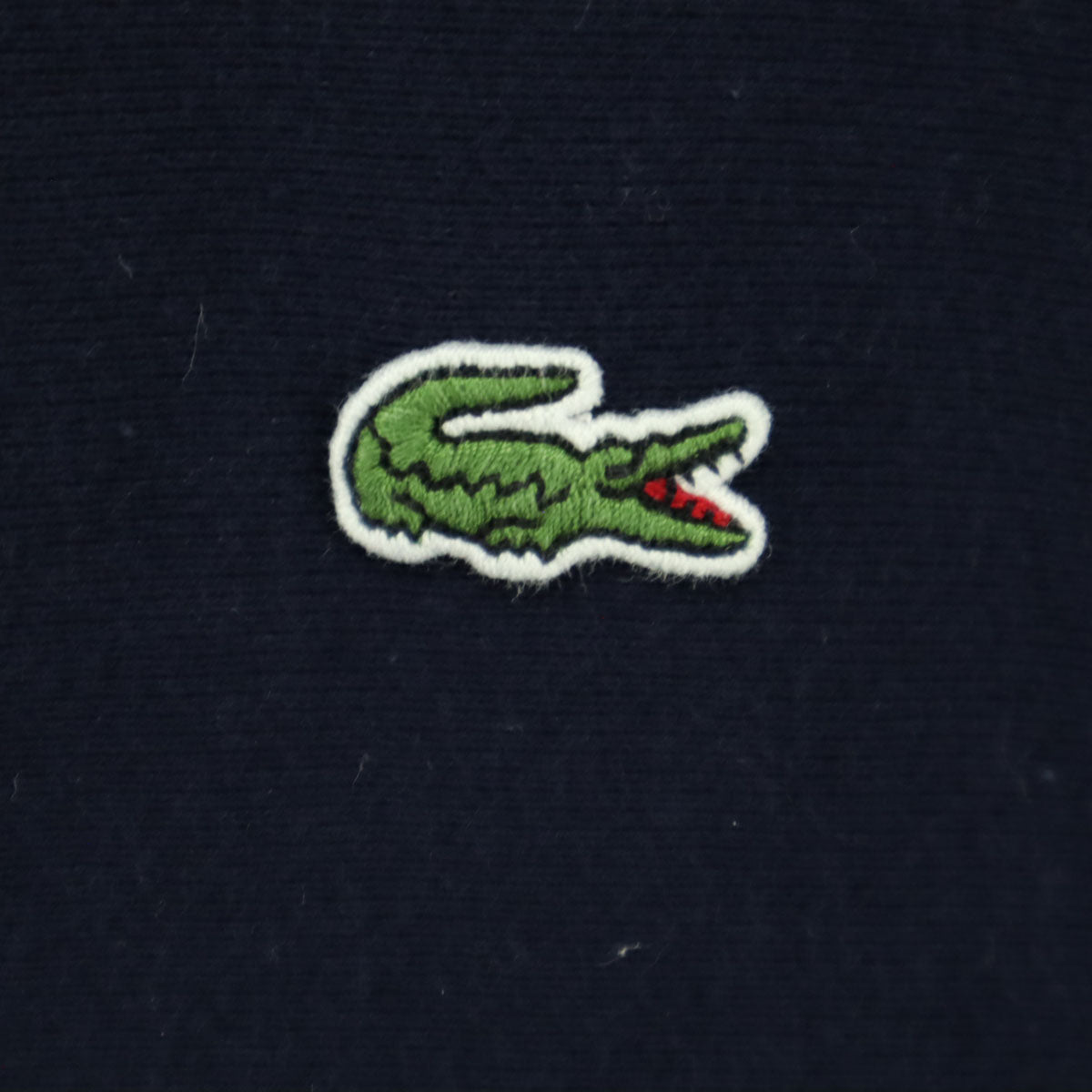 美品 LACOSTE ラコステ ワンポイント 長袖 パーカー S ネイビー メンズ