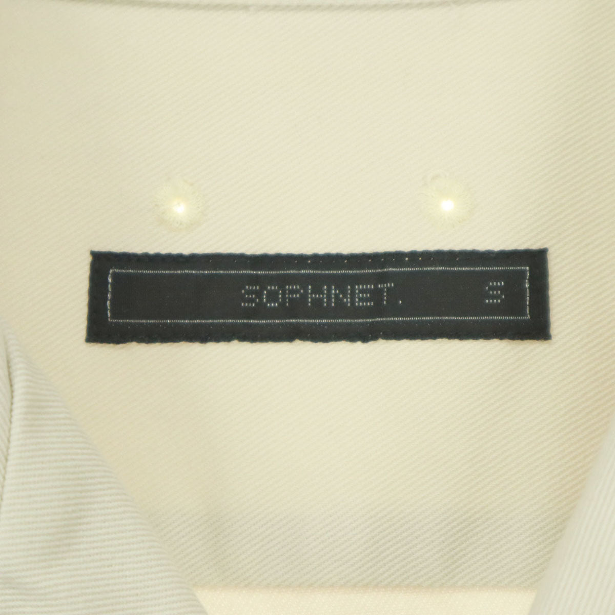 SOPHNET. ソフネット ツイル 半袖 オープンカラー シャツジャケット S ベージュ SOPH-240024 メンズ