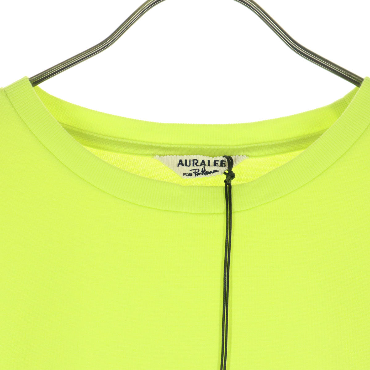 AURALEE オーラリー 日本製 Ron Herman ロンハーマン コラボ 半袖 ラスタープレーティング Tシャツ 0 ライムグリーン系 レディース