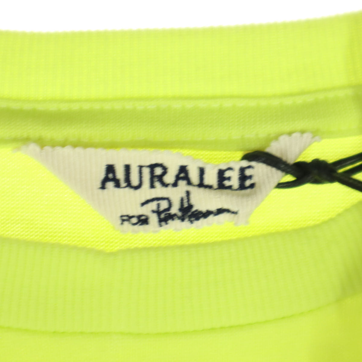 AURALEE オーラリー 日本製 Ron Herman ロンハーマン コラボ 半袖 ラスタープレーティング Tシャツ 0 ライムグリーン系 レディース