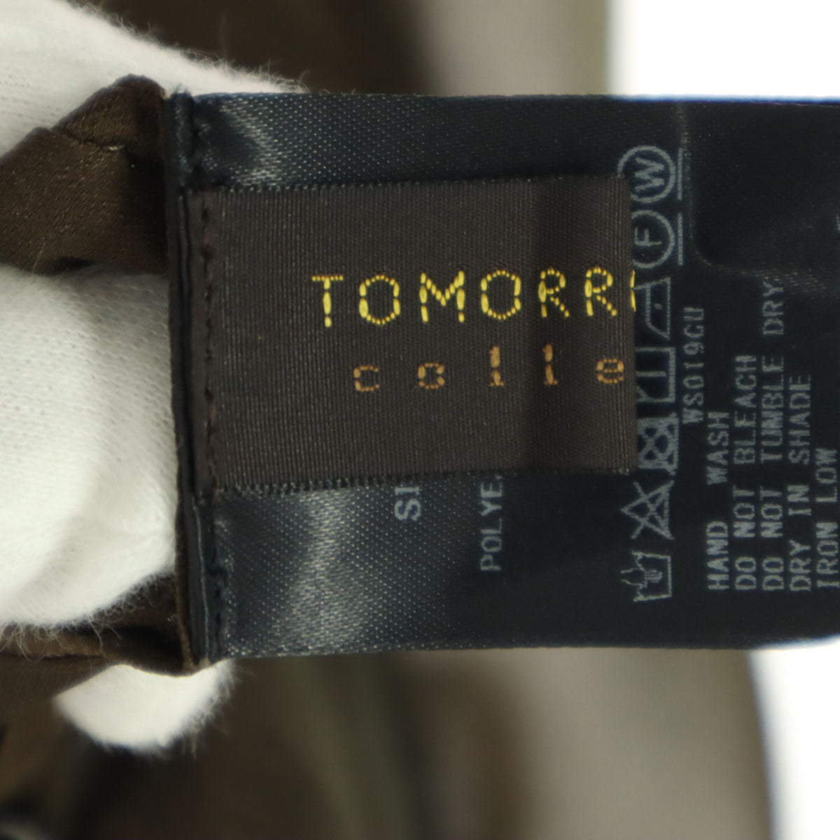 未使用 TOMORROWLAND トゥモローランド ノースリーブ シアーオーガンジー ウエストタック ワンピース 34 ブラウン インナー付属 レディース