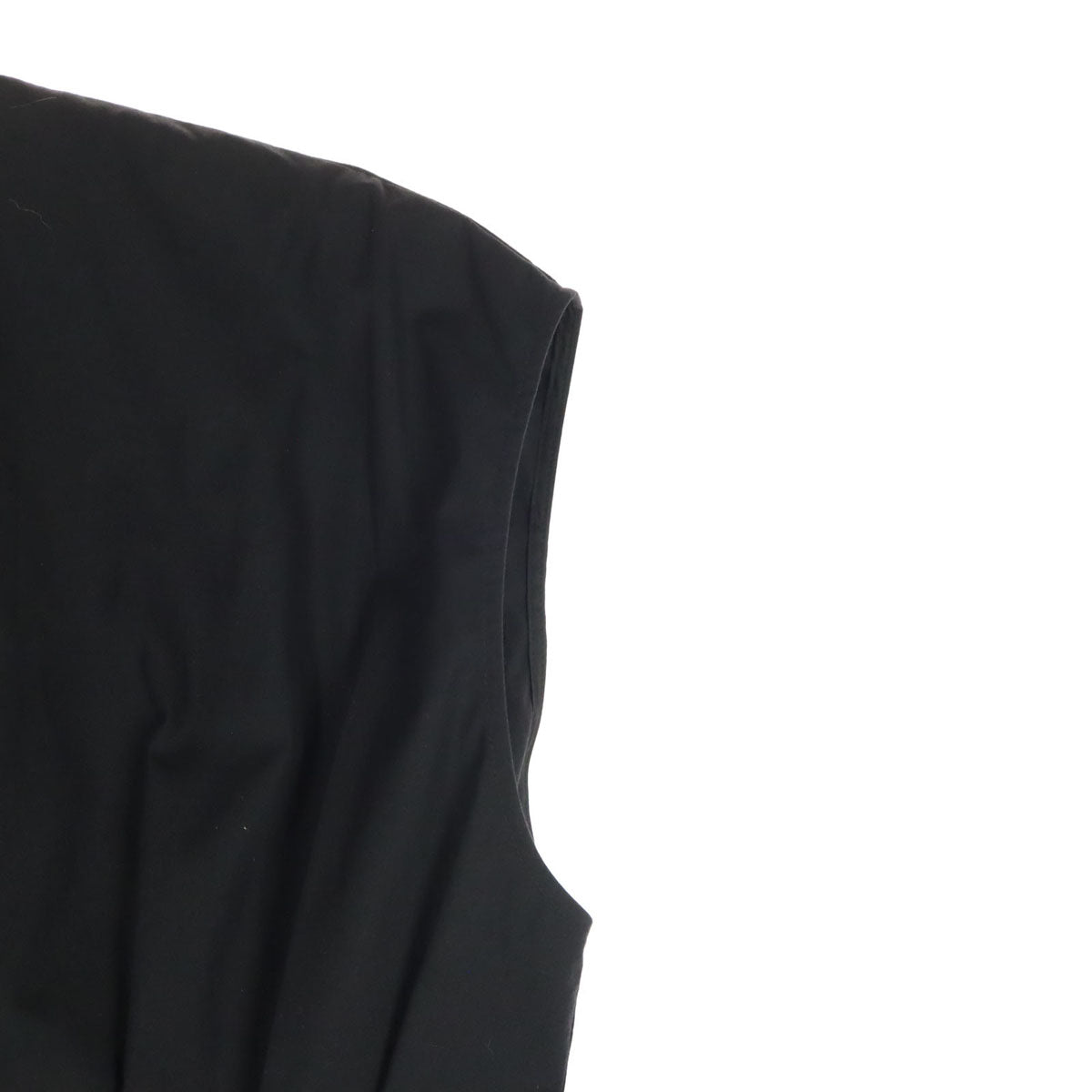 美品 UNITED ARROWS TOKYO ユナイテッドアローズトウキョウ 25ss ノースリーブ Vネック ロングワンピース 36 ブラック レディース