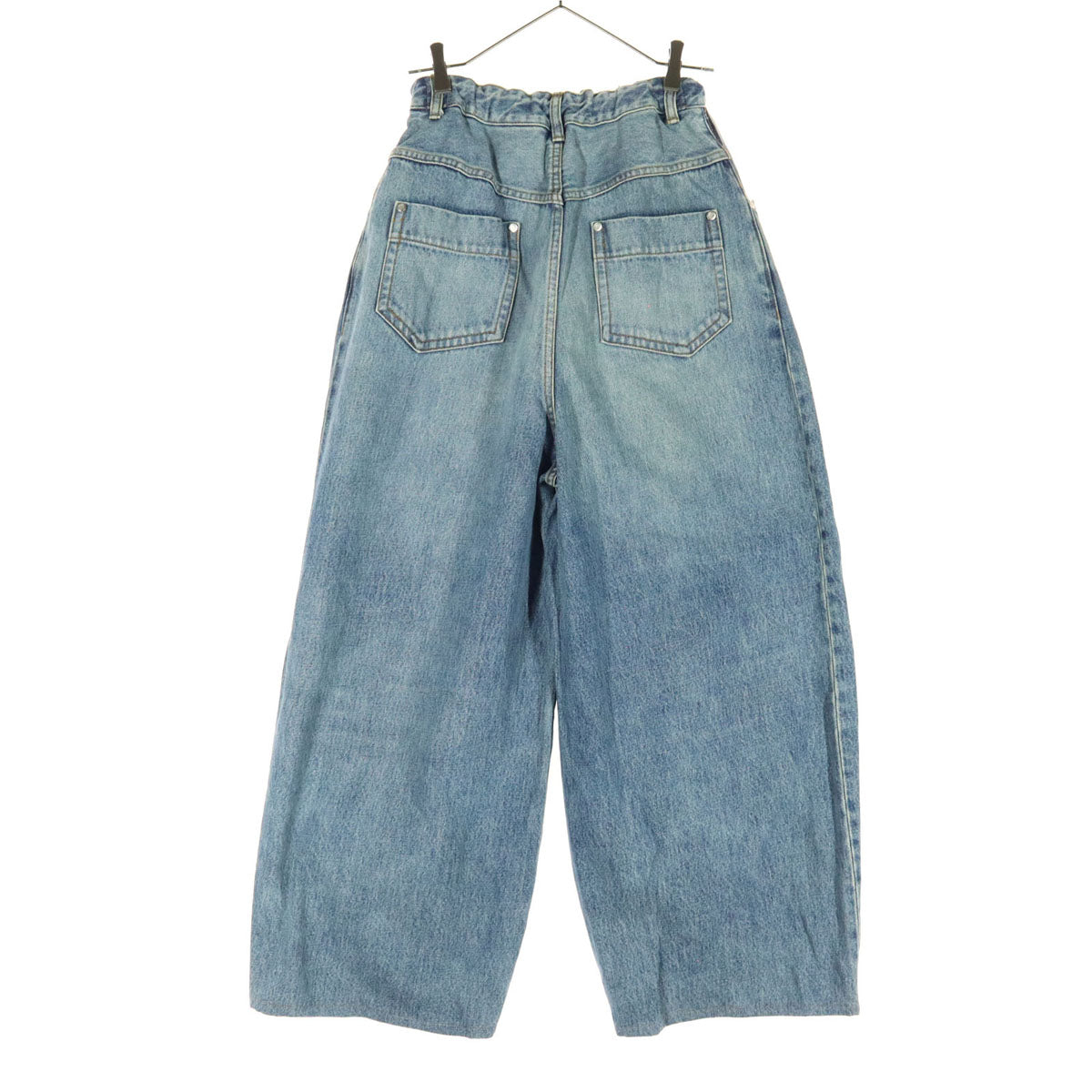 DOUBLE STANDARD CLOTHING ダブルスタンダードクロージング コットン 日本製 デニム バギーパンツ 38 ブルー系 レディース