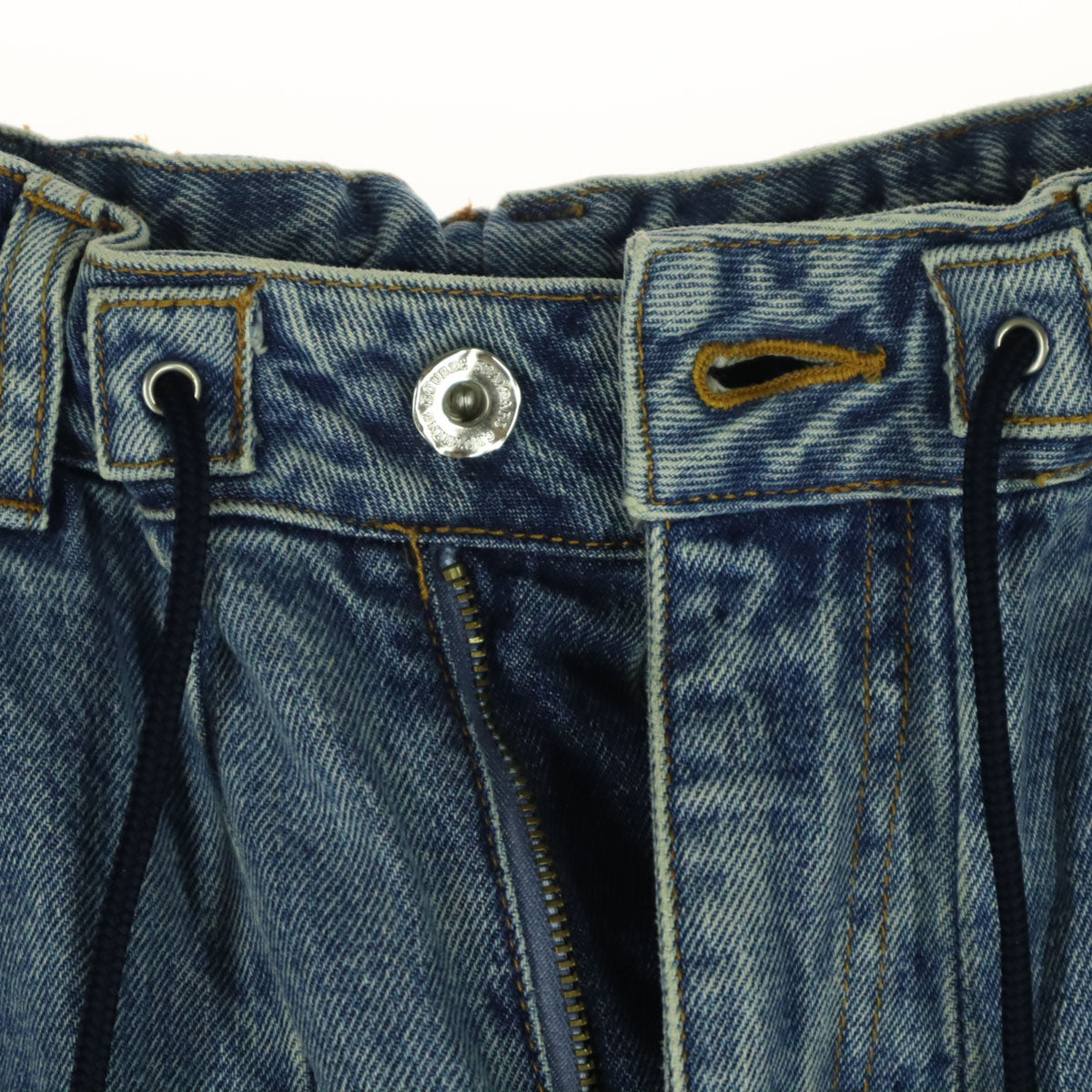 DOUBLE STANDARD CLOTHING ダブルスタンダードクロージング コットン 日本製 デニム バギーパンツ 38 ブルー系 レディース