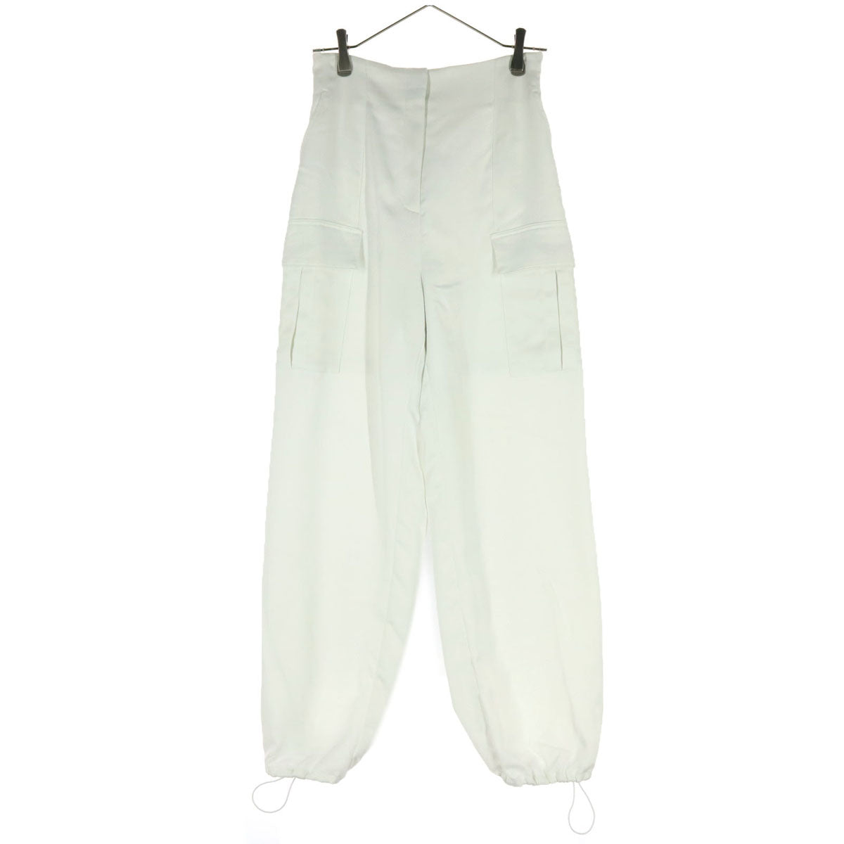 美品 Lily Brown リリーブラウン 23ss サテン カーゴパンツ 1 ホワイト LWFP231223 レディース