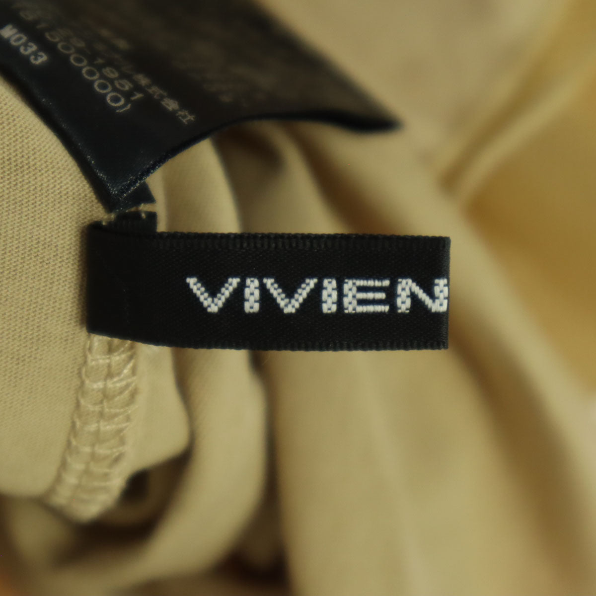 VIVIENNE TAM ヴィヴィアンタム 5分袖 フリル袖 Tシャツ 38 ベージュ レディース