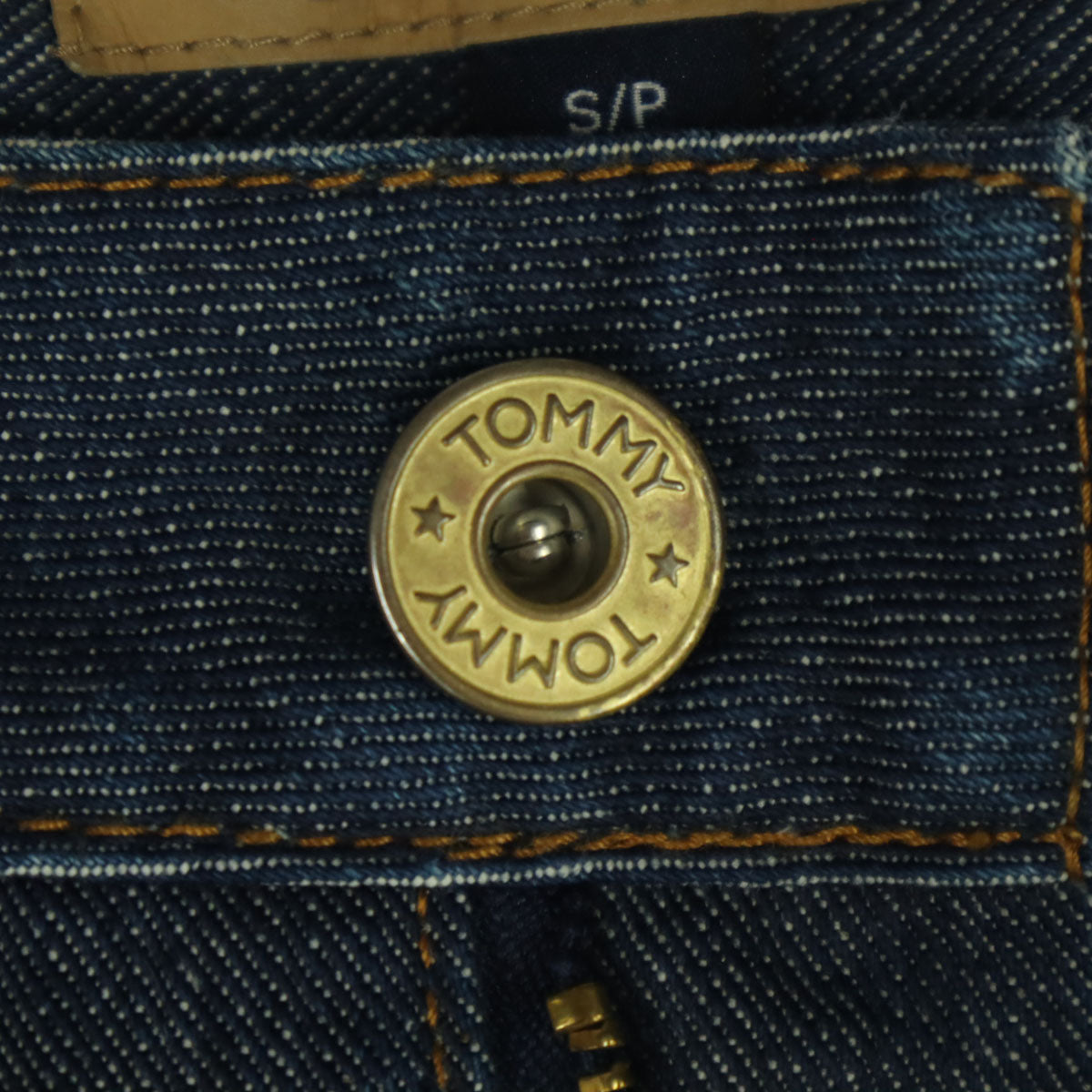 美品 TOMMY JEANS トミージーンズ ロゴペイント デニムショートパンツ S インディゴ レディース