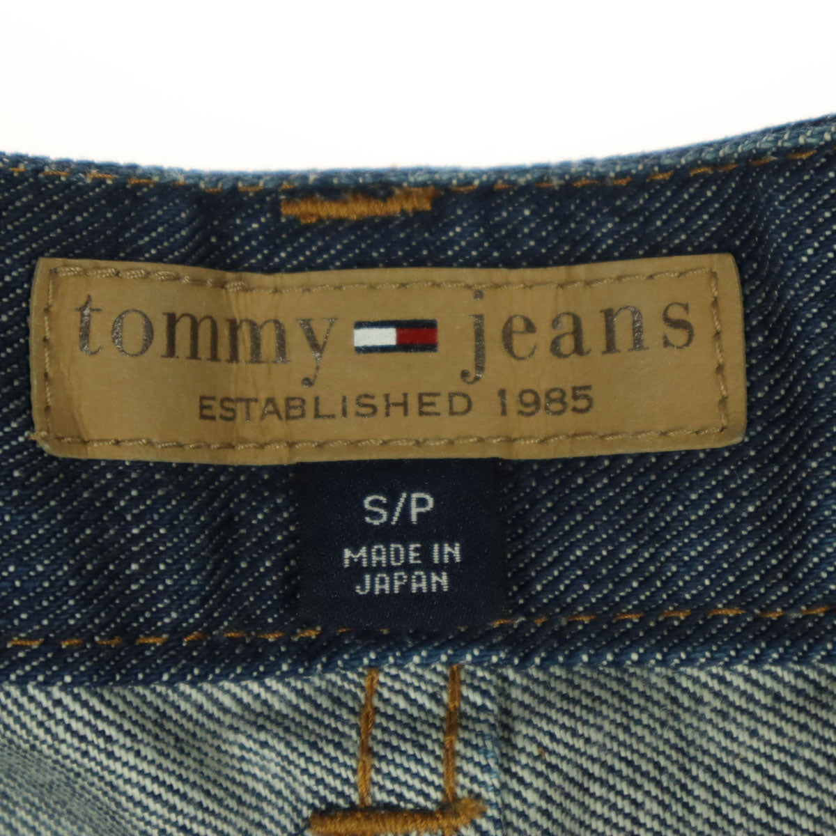 美品 TOMMY JEANS トミージーンズ ロゴペイント デニムショートパンツ S インディゴ レディース