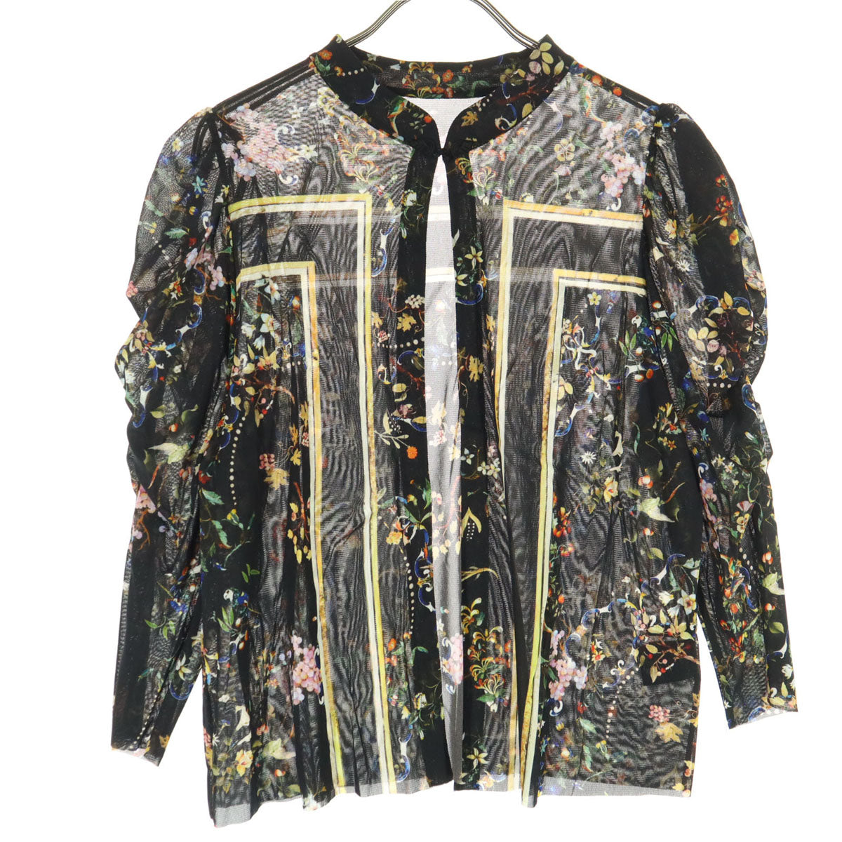 美品 VIVIENNE TAM ヴィヴィアンタム 花柄 5分袖 ブラウス L レディース