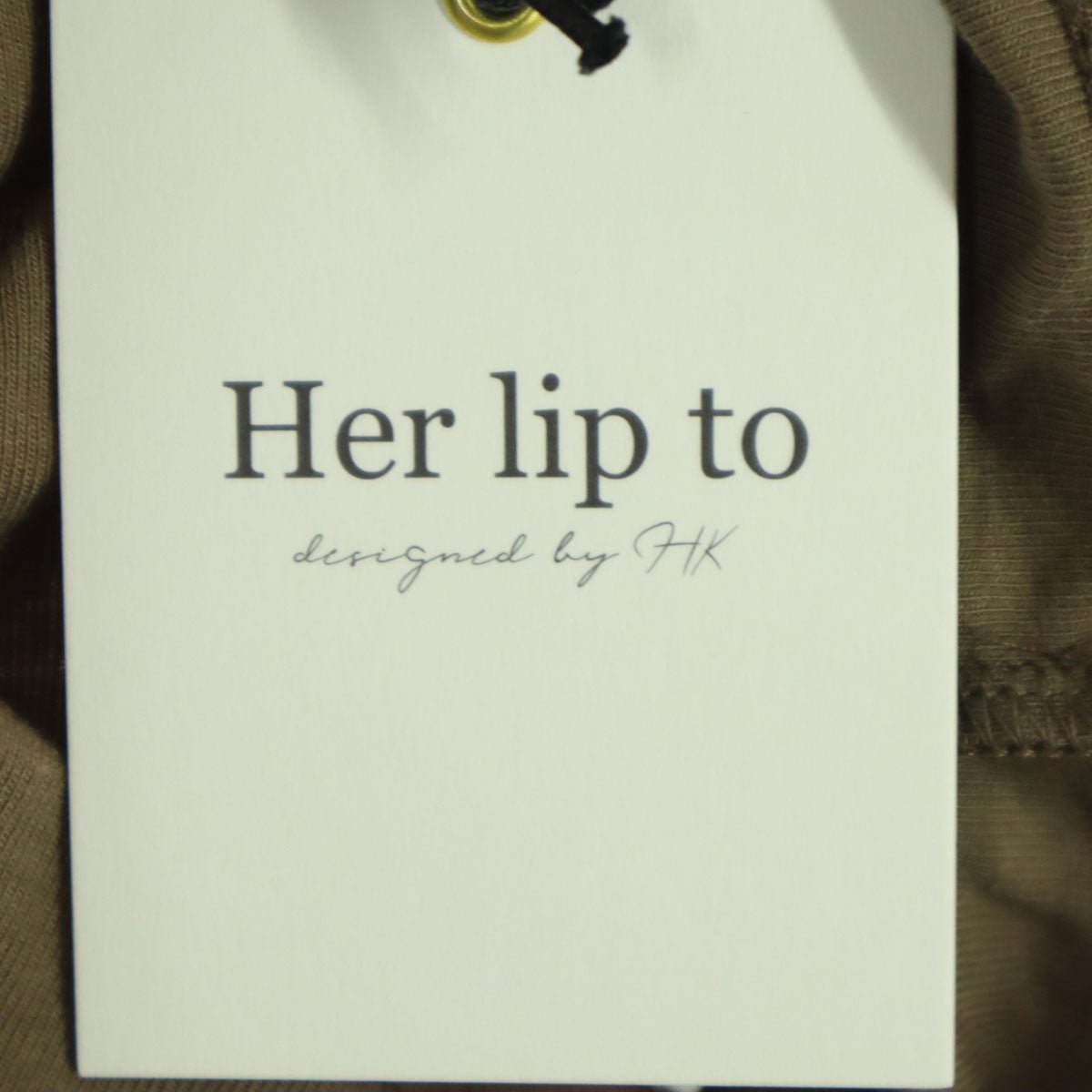 Her lip to ハーリップトゥ 半袖 ワンショルダー ブラウス M モカブラウン レディース