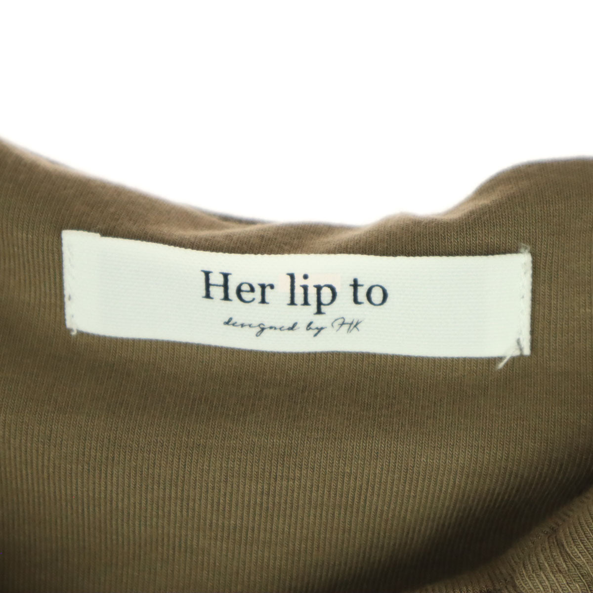 Her lip to ハーリップトゥ 半袖 ワンショルダー ブラウス M モカブラウン レディース