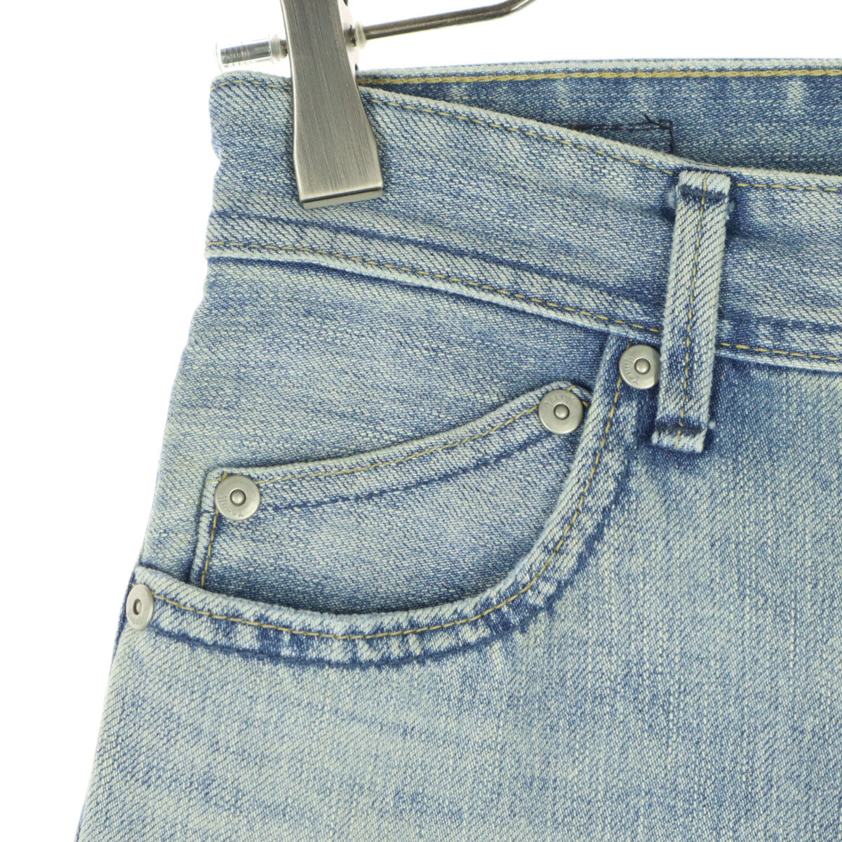 美品 YANUK ヤヌーク 日本製 Lea ボーイズ ストレートデニムパンツ M ブルー系 レディース