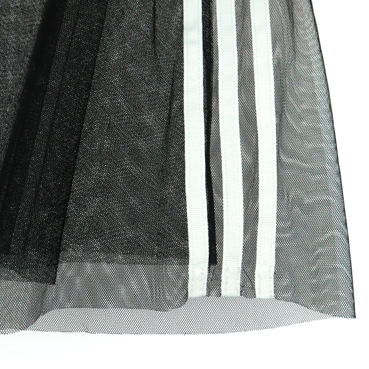 adidas アディダス トレフォイル シアー ロングスカート M ブラック チュール レディース