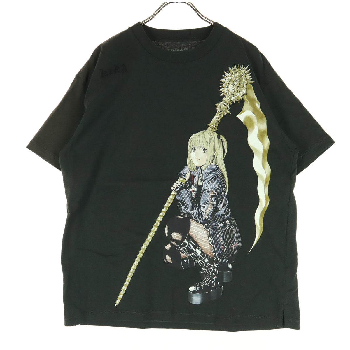 graniph グラニフ コットン デスノート DEATH NOTE コラボ キャラクタープリント 半袖 Tシャツ SS グリーン メンズ
