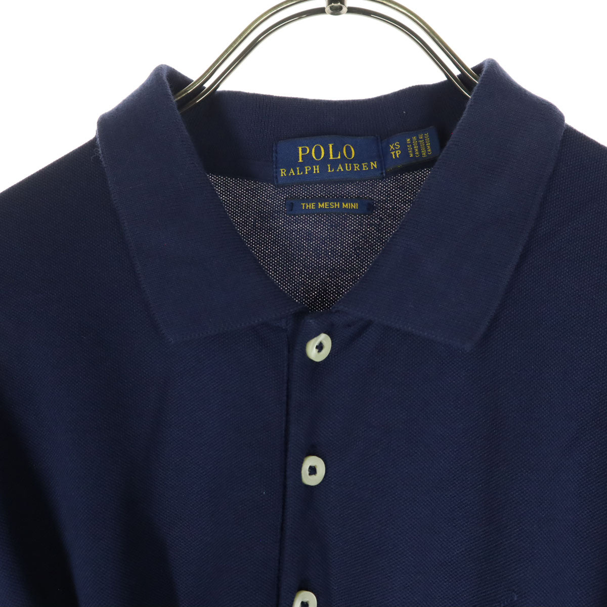 POLO RALPH LAUREN ポロラルフローレン 半袖 ポロ 膝丈ワンピース XS ネイビー レディース