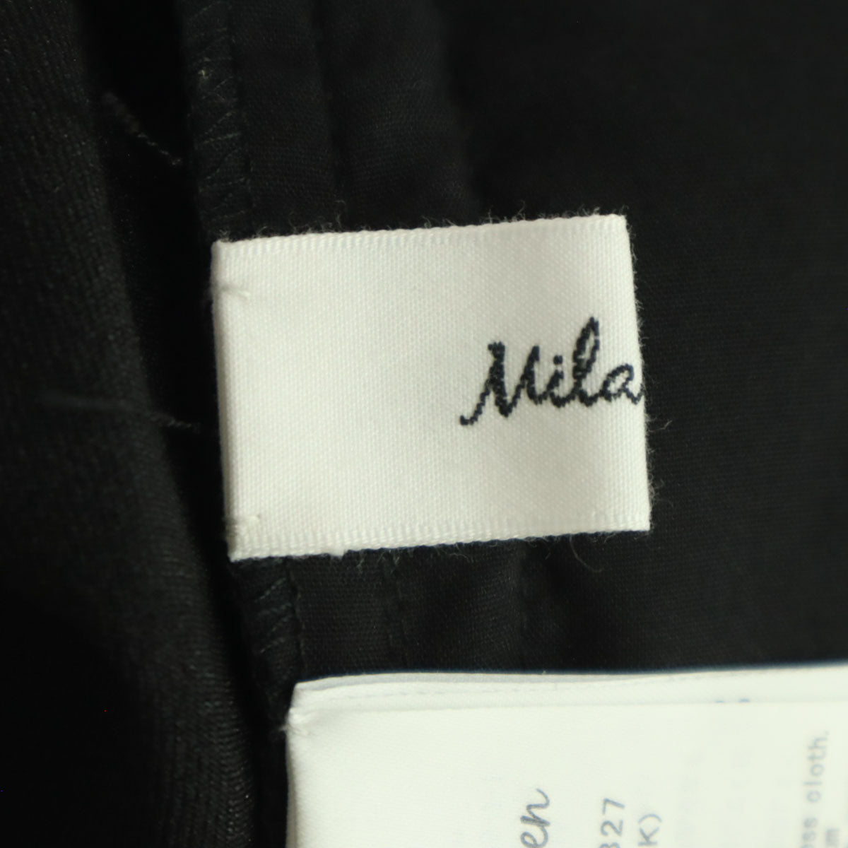 美品 Mila Owen ミラオーウェン ワイド イージーパンツ 0 ブラック 09WFP251327 レディース