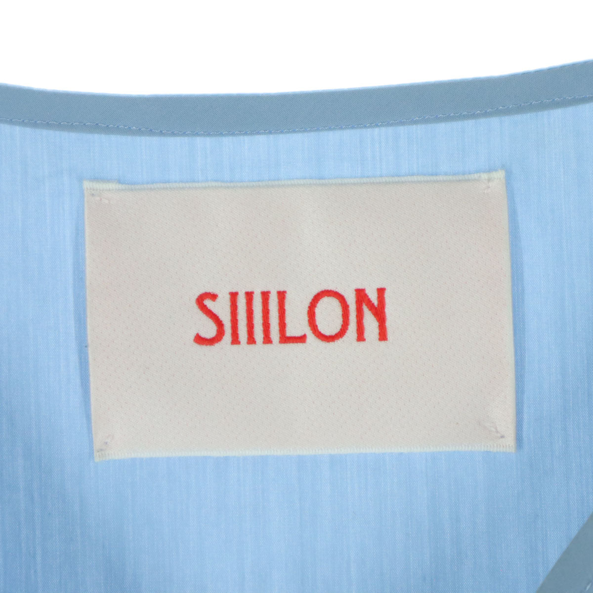 美品 SIIILON シーロン 21AW 日本製 長袖 ブラウス F ブルー SLAW21B01 レディース