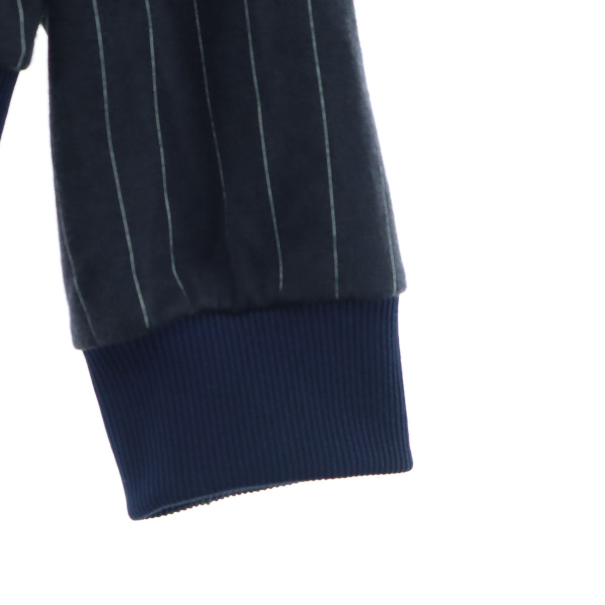 FRED PERRY フレッドペリー 日本製 ストライプ柄 長袖 ブルゾン L ネイビー メンズ