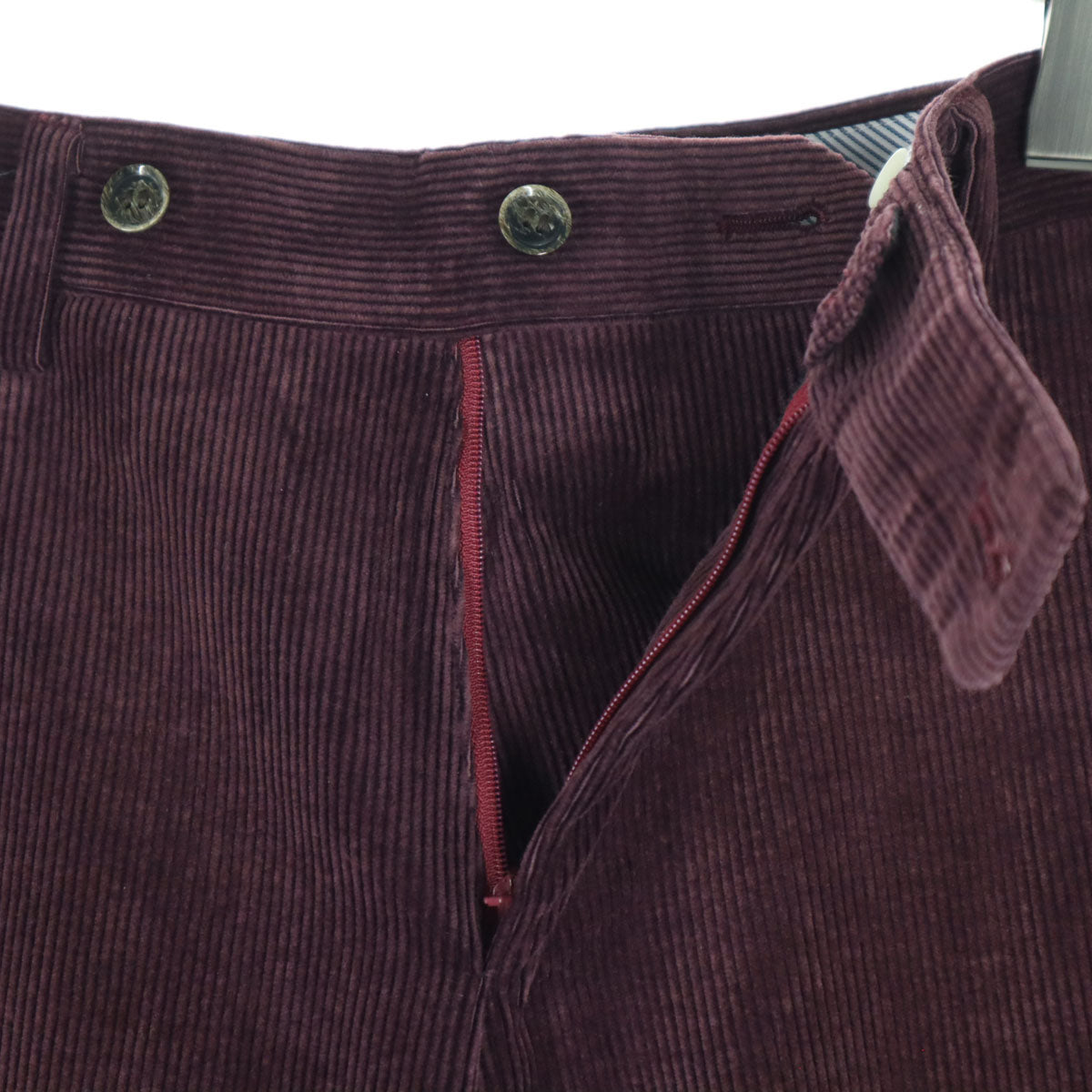 美品 RING JACKET リングジャケット 日本製 コーデュロイパンツ 46 ワインレッド ベルト付き メンズ