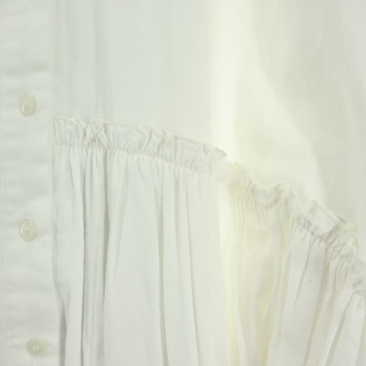 美品 RRR TOKYO アールトウキョウ チェック柄 長袖 シャツワンピース アイボリー ロング丈 ベルト付き レディース