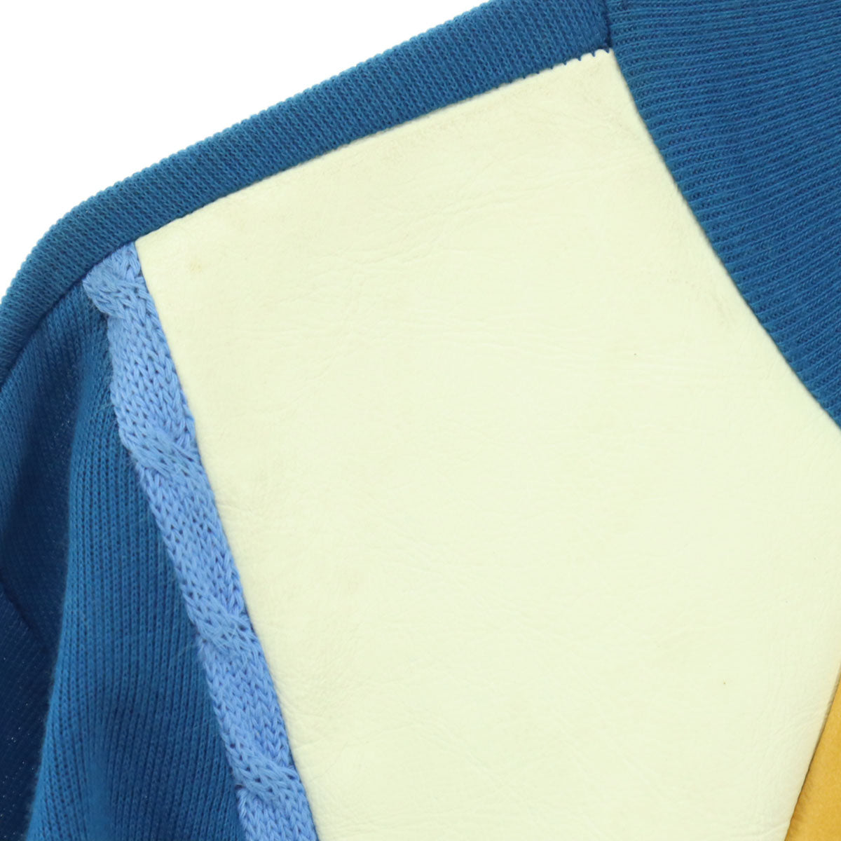 CAMPUS キャンパス 60s 70s ヴィンテージ USA製 アーガイル柄 長袖 ニット M ブルー系 メンズ