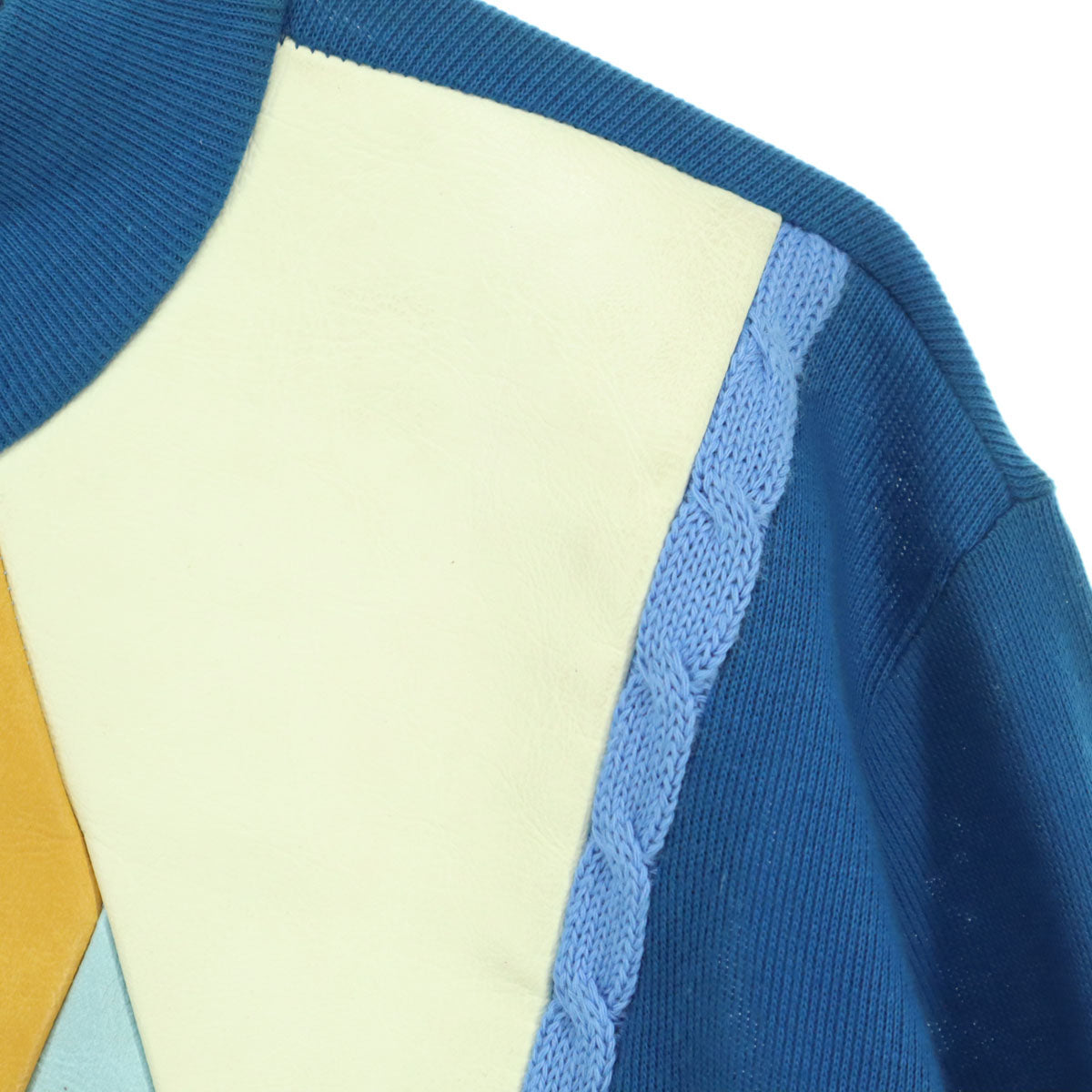 CAMPUS キャンパス 60s 70s ヴィンテージ USA製 アーガイル柄 長袖 ニット M ブルー系 メンズ