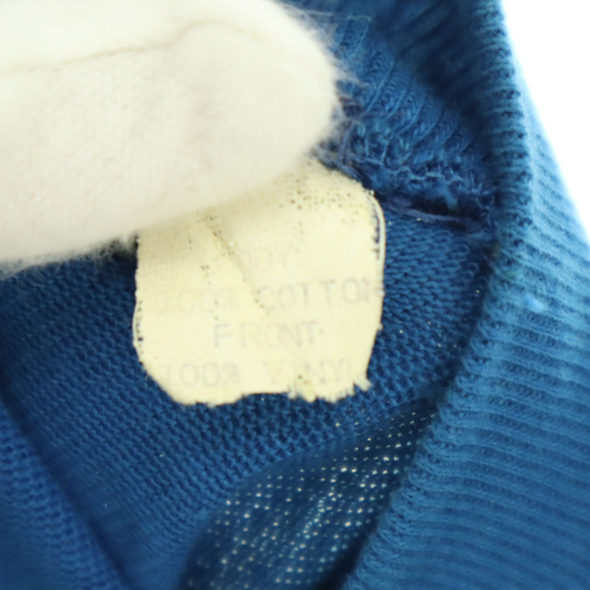 CAMPUS キャンパス 60s 70s ヴィンテージ USA製 アーガイル柄 長袖 ニット M ブルー系 メンズ