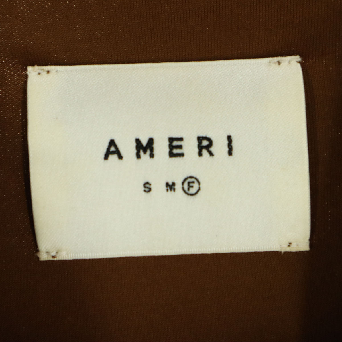 AMERI UNDRESSED アメリ 半袖 Tシャツ F ブラウン 袖ベルト付き レディース