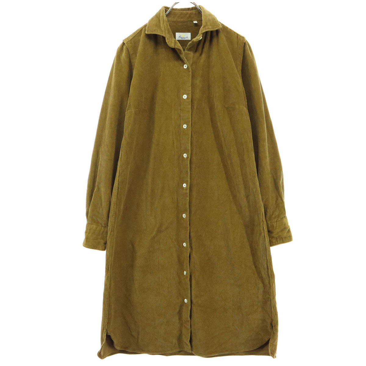 giannetta ジャンネット イタリア製 長袖 コーデュロイ ロングワンピース S ブラウン系 レディース