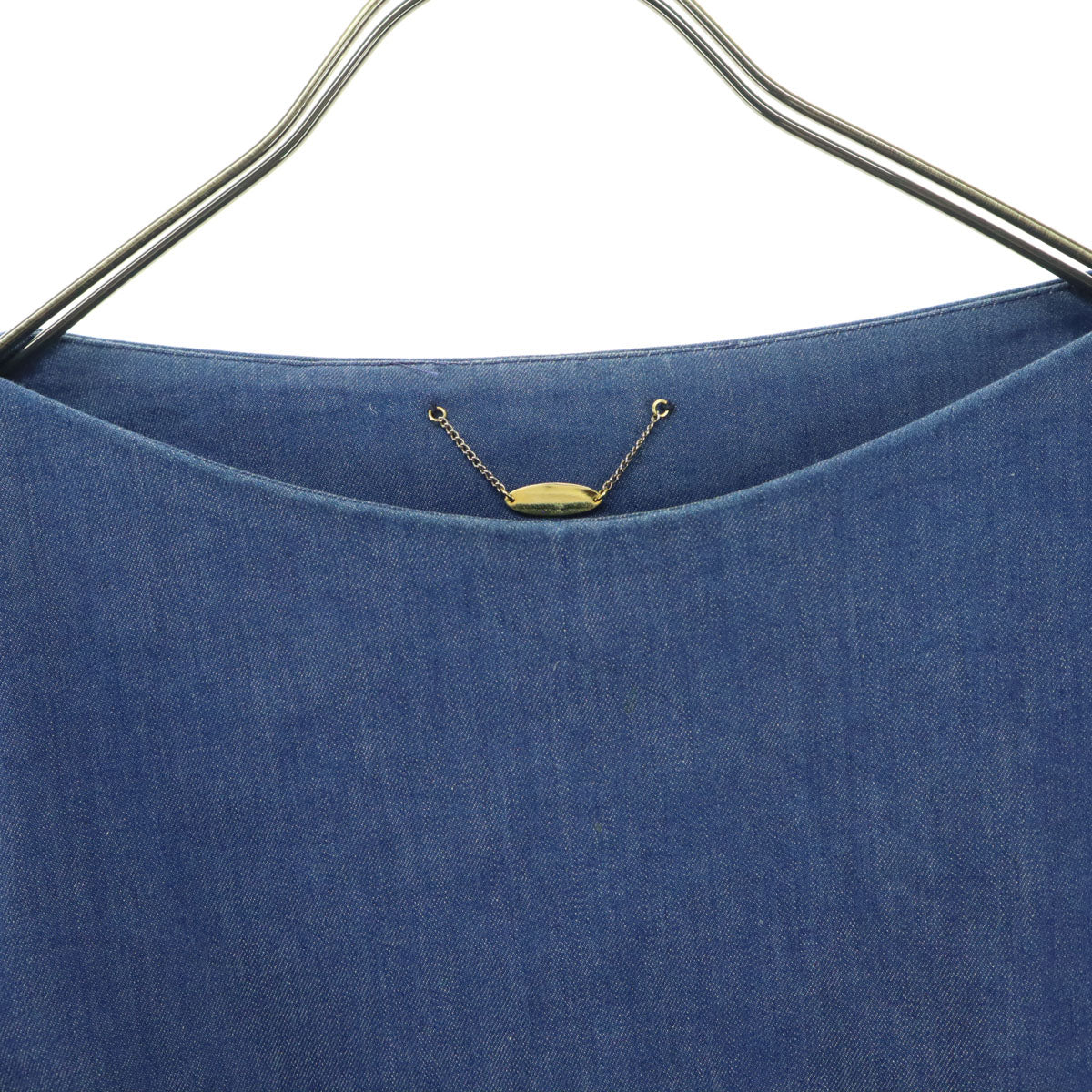 美品 Lisiere リジエール 日本製 7分袖 カットソー 36 ブルー レディース