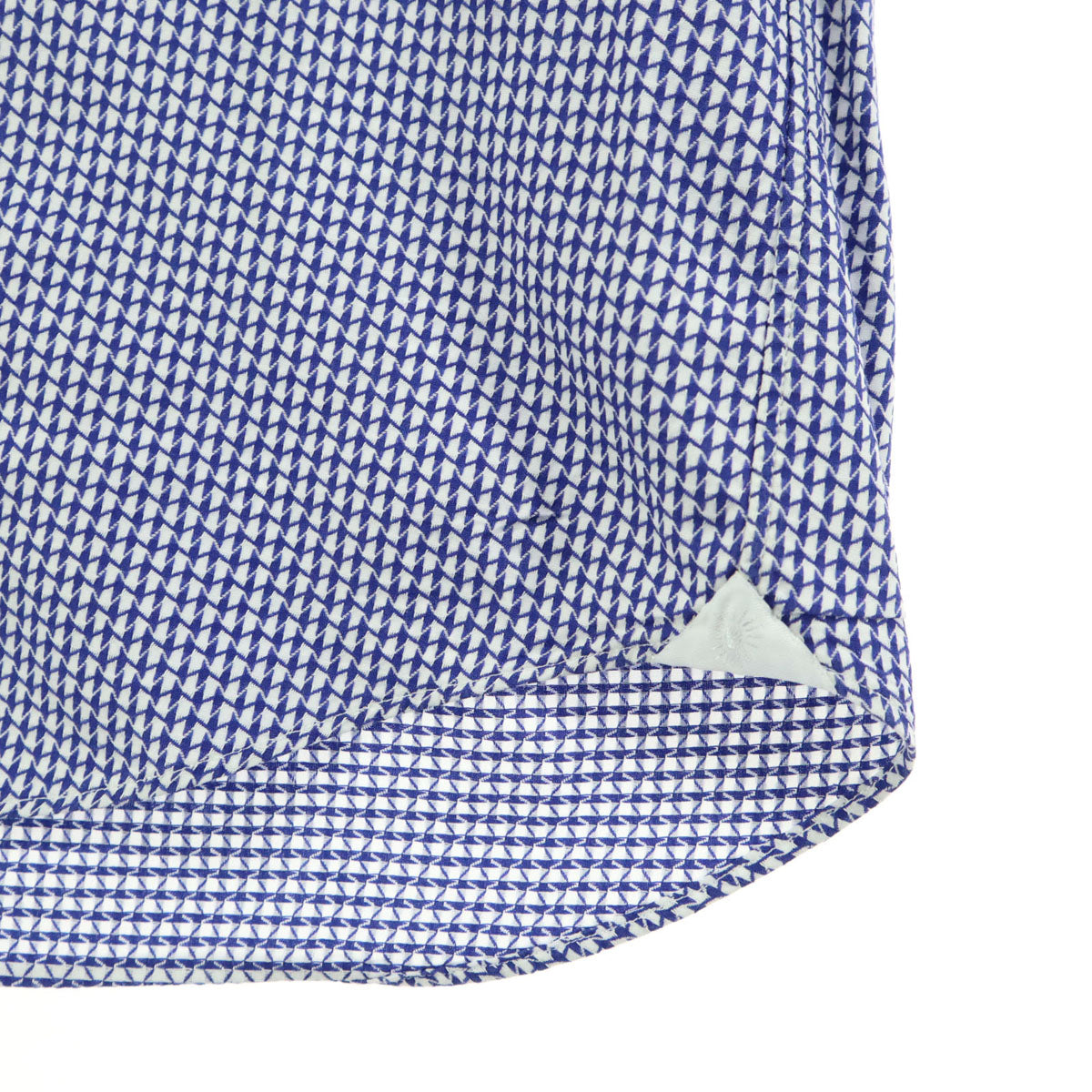 美品 giannetta ジャンネット 総柄 長袖 コットンシャツ S ブルー メンズ