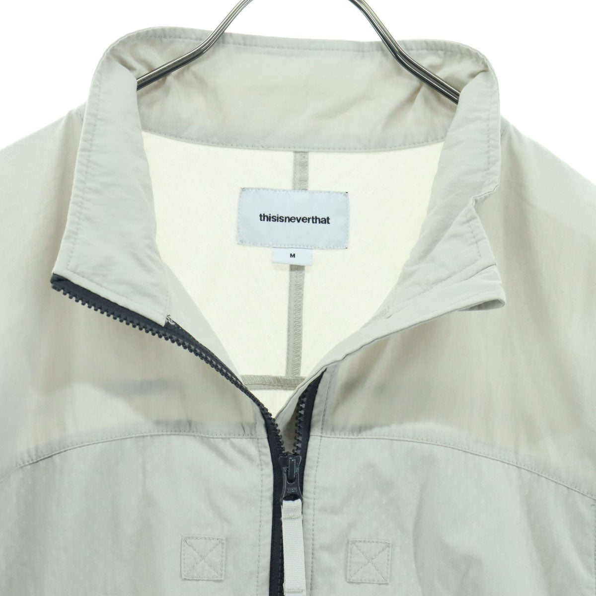 thisisneverthat ディスイズネバーザット ロゴ刺繍 長袖 トラックジャケット M グレー系 メンズ