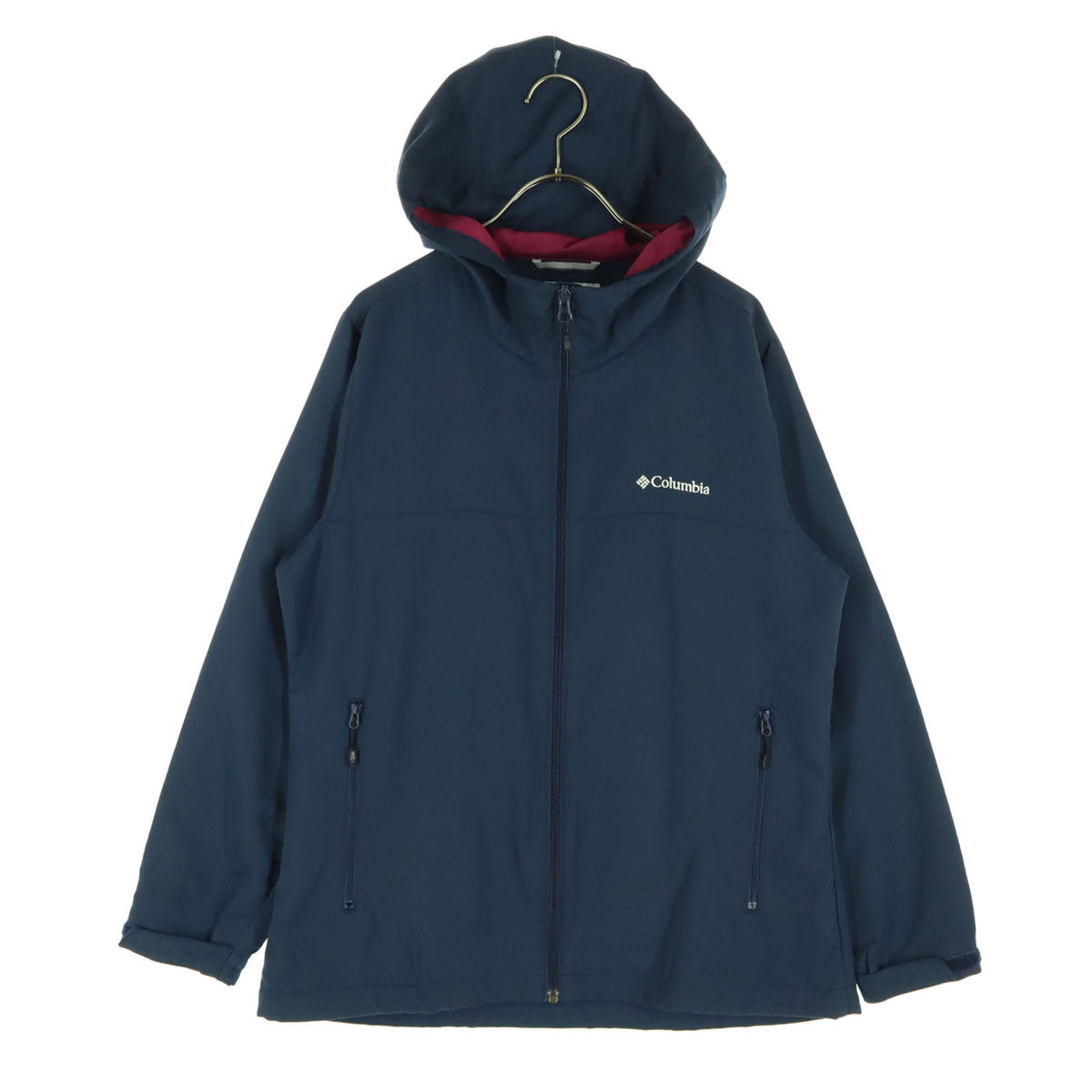 Columbia コロンビア 長袖 ジップパーカー L ネイビー レディース