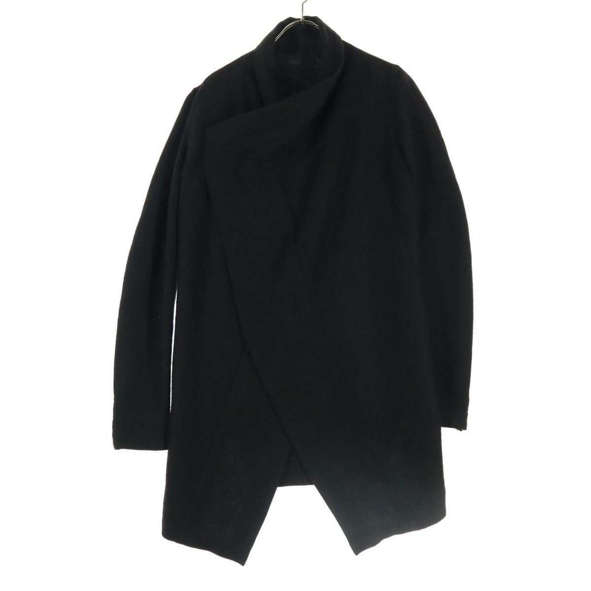 美品 JULIUS ユリウス 日本製 長袖 ドレープロング ジャケット 1 ブラック 480BLM7 メンズ
