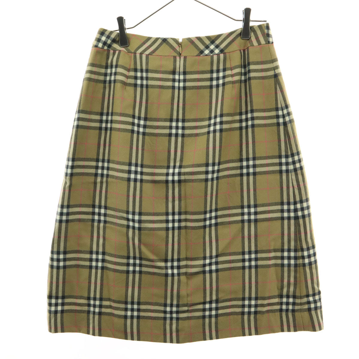 BURBERRY バーバリー 三陽商会 チェック柄 ミディスカート 40 ベージュ系 レディース