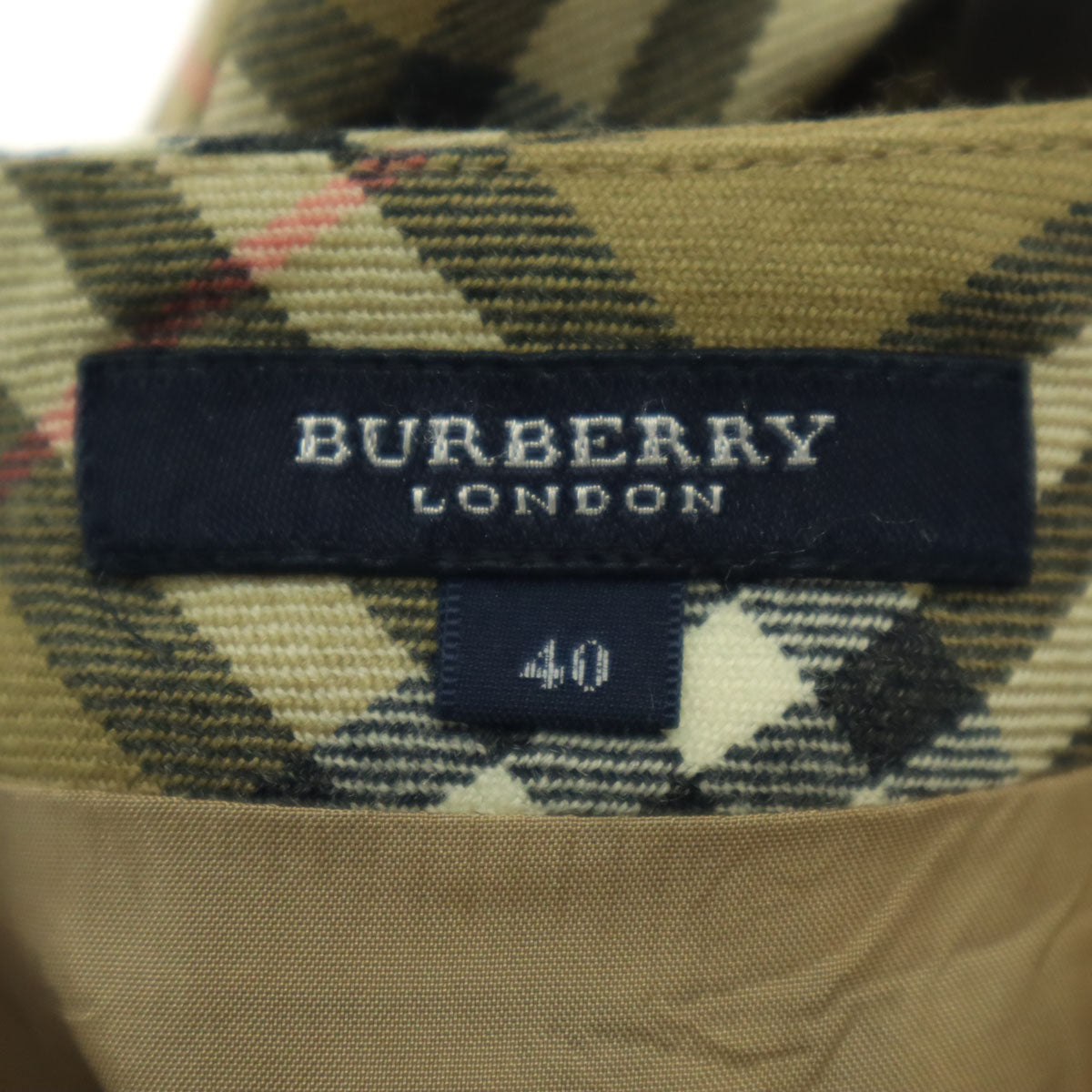 BURBERRY バーバリー 三陽商会 チェック柄 ミディスカート 40 ベージュ系 レディース