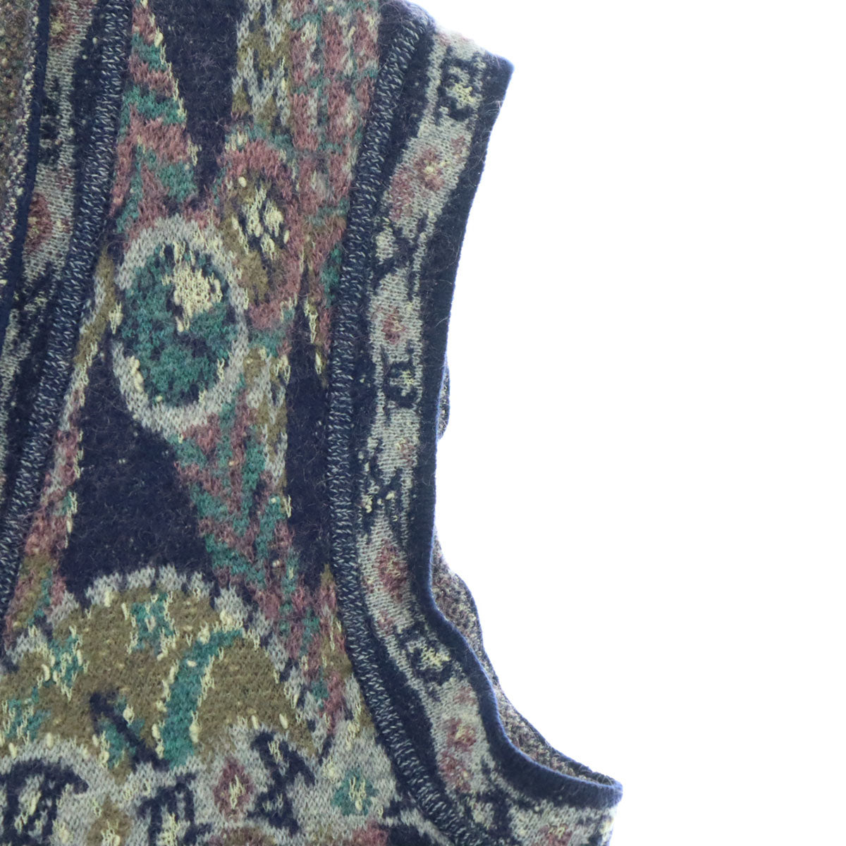 Missoni ミッソーニ 総柄 ノースリーブ ニットベスト 50 ネイビー レディース