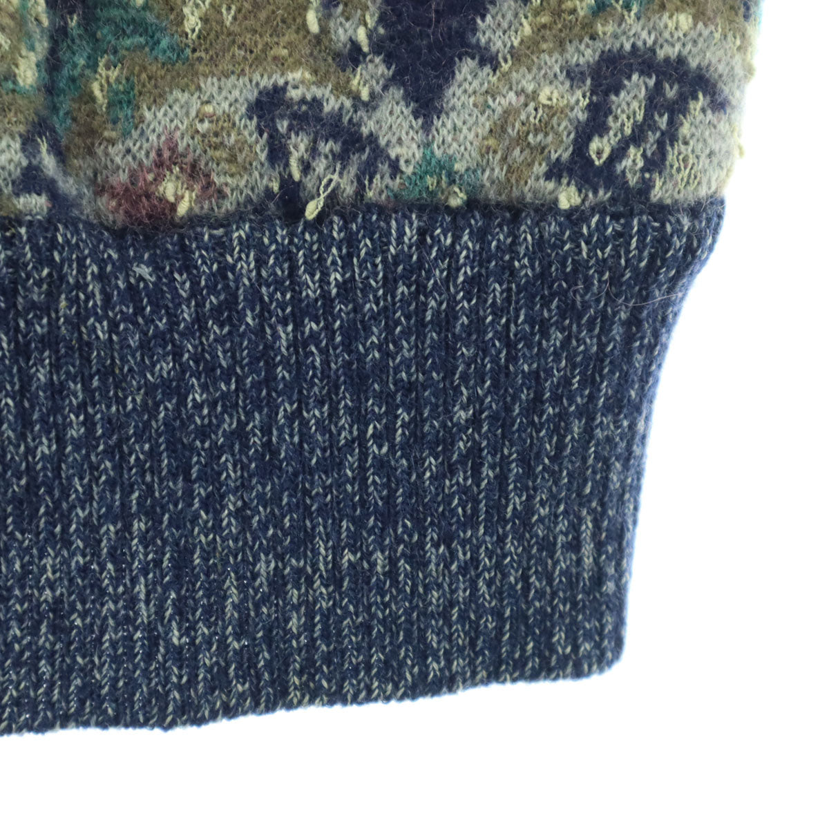 Missoni ミッソーニ 総柄 ノースリーブ ニットベスト 50 ネイビー レディース