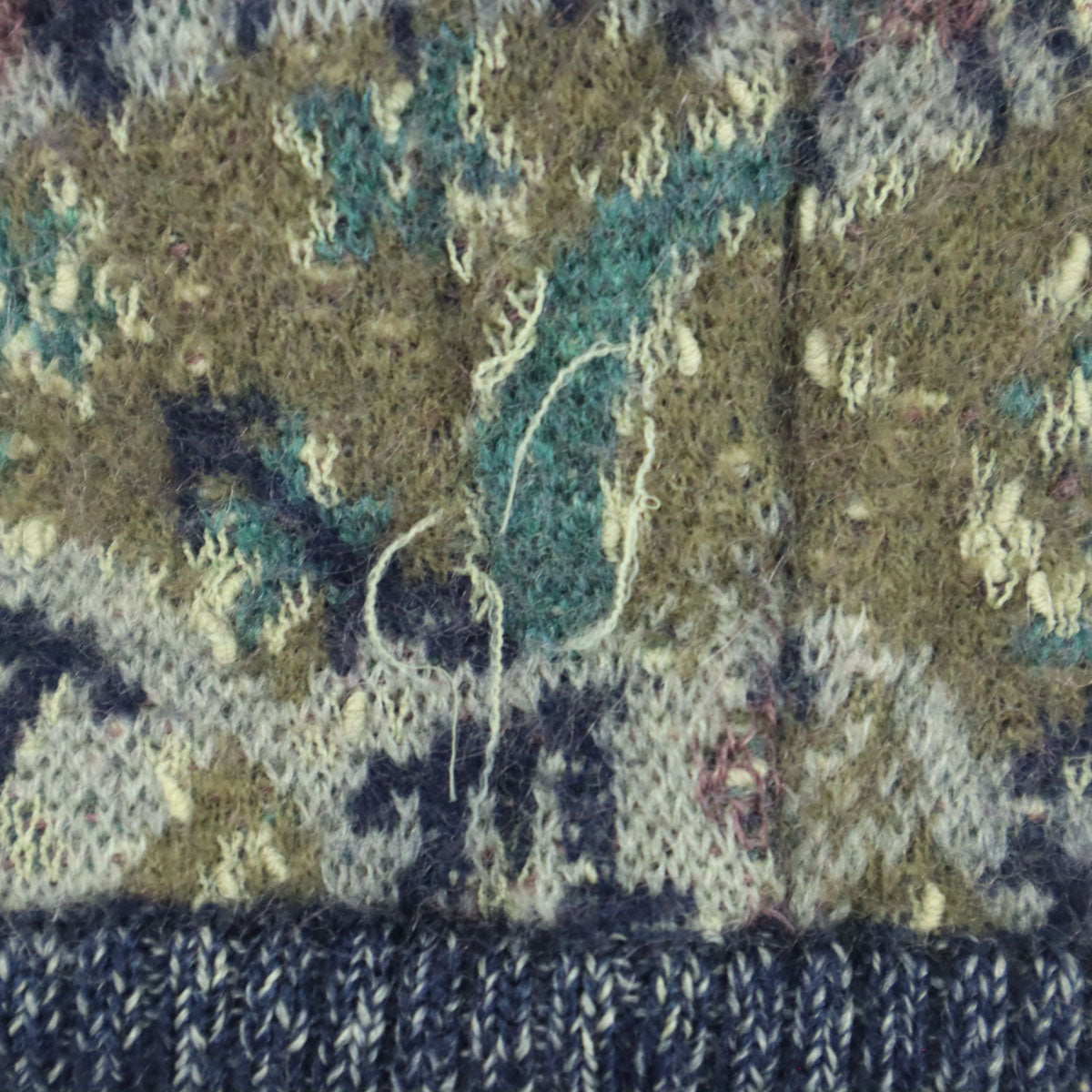 Missoni ミッソーニ 総柄 ノースリーブ ニットベスト 50 ネイビー レディース